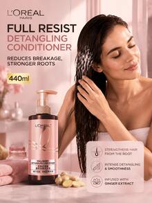 L’Oreal Paris Set Perawatan Rambut Jahe L'OREAL 440ml + 440ml Sampo Penguat dan Penambah Volume + Kondisioner Bergizi - Sampo + Kondisioner - View 3