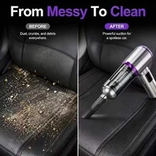 Handheld Vacuum Cleaner, Vacuum Cleaner And Blower, Powerful Wet/Dry Handheld Car Vacuum Cleaner, With Multi-Function Nozzle/Small Floor Mop, Suitable For Car, Home, Office And Pets. 2000mAh/7.4V, ABS Material - Multicolor - View 4