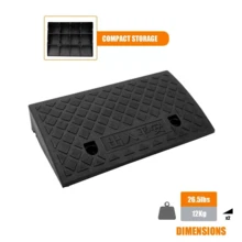 2X Heavy Duty Rubber Kerb Ramps Driveway Car Vehicle Threshold Ramp Curb Ramp Heavy Duty Rubber Kerb Door Ramps Mobility Scooter Access Ramp - A - View 4