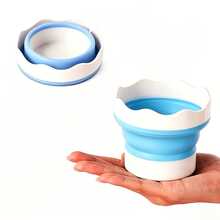 pdva 2pcs Silicone Brush Wash Bucket, Compact, Universal, Soft & Durable, Easy To Clean, Suitable For Outdoor Sketching/Studio/Home Use, Multi-Functional - Silicone Brush Holder - View 4