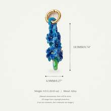 1pc Exquisite Flower Pendant, Delicate Cartoon Style, 14k Gold Plated Copper Material, Suitable For DIY Creative Necklace, Bracelet, Earrings, Bag Chain, Keychain, Waterproof And Sweat-Resistant, Suitable For Daily Casual Wear - Multicolor - View 9