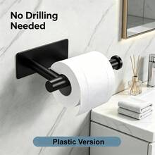 Self-Adhesive Wall-Mounted Toilet Paper Holder, No Drilling Required, Includes Adhesive Backing, Suitable For Bathroom, Back To School Supplies, Halloween Gift - Multicolor - View 10
