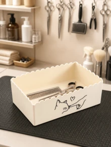 Pet Supplies Storage Box, Cat Simple Pattern With Multiple Styles To Choose From - Portable Storage Basket, Pet Supplies Sorting Box, Cat And Dog Grooming Set Storage Box, Travel Pet Care Storage Box, Pet Supplies Storage Box - Multicolor - View 5