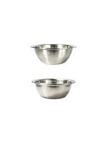 2pcs/24CM Diameter Extra Thick Large Capacity Stainless Steel Micro-Perforated Colander Set - Multi-Purpose Strainer And Mixing Bowl, For Washing Vegetables, Fruits, Rice And Draining Pasta, Dishwasher And Rust-Proof - One Size - View 14