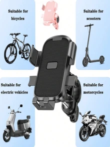 Giá đỡ điện thoại đa năng cho tay lái xe máy, giá treo điều hướng xe đạp, kẹp điện thoại vạn năng xoay tự do 720°, giá đỡ móc, chống rung chống lắc, dễ lắp đặt, truy cập tiện lợi, khóa một chạm, phù hợp cho xe máy/xe đạp điện/xe đạp/xe scooter, giá đỡ điện thoại có giá đỡ móc, quà tặng lý tưởng - Nhiều màu - Xem 1