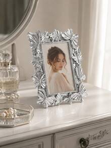 Vintage Butterfly Photo Frame, Ornate 3D Floral Picture Frame, Elegant Tabletop Photo Holder For Bedroom Vanity, Living Room, Wedding, Anniversary & Housewarming Deco - New Model - View 9
