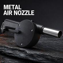 Hand‑Crank BBQ Blower, Portable Hand‑Operated Fan Air Blower, Manual Fire Starter Tool For Outdoor Camping, Barbecue, Fire Pit - Multi-color - View 4
