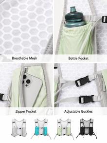Lightweight Outdoor Sports Hydration Backpack, Ergonomic Water Bladder Bag, Suitable For Running, Cycling, Hiking And Kayaking, Compact Portable Bag, Suitable For Camping, Hiking, Fitness Training, Travel, Outdoor Exploration And Daily Sports Use - Multicolor - View 9