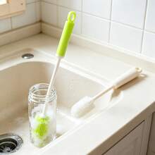 Long Handle Silicone Bottle Brush, Portable Cup Cleaning Brush, Hook Design Reusable Cleaning Brush, Suitable For Water Bottles, Glass Mugs - Silicone Cup Brush - View 6