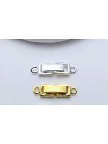 4PCS Copper Simple And Fashionable Hip-Hop Style With Long Tail Buckle, Folding Buckle, Handmade DIY Bracelet, Necklace, Jewelry Accessories - Multicolor - View 2