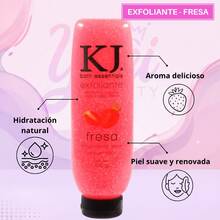 Facial And Body Scrub Gel With Natural Strawberry Extract, KJ. - Hot Pink - View 1