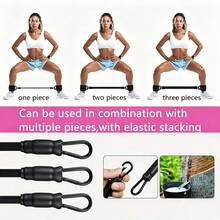 5 pcs Pita Resistensi Kaki Versi Canggih untuk Latihan Kekuatan Kaki dengan Tali Pergelangan Kaki Terikat, Pelatih Lompat Taekwondo, Pita Elastis Resistensi Pergelangan Kaki, Aksesori Gym - MultiWarna - View 3