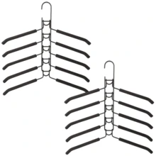 5-Tier Clothes Rack Maximizes Your Closet Space With This Multi-Layer Folding Hanger! Multi-Functional Clothes Rack, 5-Tier Metal Foam Hanger Detachable High-End Magic Anti-Slip Multi-Functional Storage Organizer Hanging Rack (Anti-Slip Foam May Inevitably Deform, Please Consider Carefully If You Mind) - Multicolor - View 17