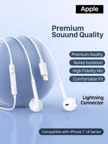 Apple EarPods Wired Earphones Multiple Interface Options USB-C/Lightning/3.5mm Compatible With IPhone/Android/Tablet/PC In-Line Control With Microphone Half In-Ear Design - View 12