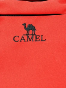 CAMEL CROWN 男女通用斜挎包，小型肩背包，適合戶外運動、健身、騎行、休閒胸包 - 紅色 - 查看 3