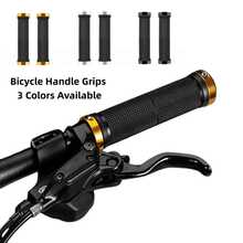 1 Pair Bicycle Handlebar Grips, Black, Black Gold, Black Silver 3 Colors Optional, Anti-Slip Lock-On Grip, Mountain Bike Cycling Accessories - Multicolor - View 1