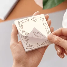 2 Packs 100 Sheets Cute Dog Sticky Notes 75x75mm 3x3in, Dachshund Puppy Border Self-Adhesive Memo Pads, Tear-Off Desktop Reminder Notes For Office School Planner Stationery - 75 X 75 mm - View 4