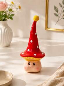 Cute Mushroom Fairy Hair Clip Storage Rack - Creative Desktop Jewelry Organizer - Hair Clip & Headpiece Display Stand - Multi-Functional Ring And Bracelet Storage Decor - Multicolor - View 10