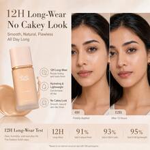 JOJO DIARY Flawless Long-Wear Foundation, Hydrating And Smooth, Nourishing And Moisturizing, Long-Lasting Coverage Without Smudging, Suitable For All Skin Types, Easily Create A Creamy Skin Makeup Effect - Multicolor - View 6