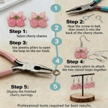 6/18/28pcs Cute Cartoon Glossy Rabbit Cherry Bow DIY Resin Pendant Accessories Flat Back Charms For DIY Jewelry, Hair Accessories, Hair Clips, Scrapbook Decoration, Jewelry Making - Random Styles - Cute Rabbit Bow - View 5