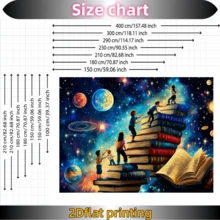 1pc Climbing Dream Theme Banner, Vibrant Space Theme With Astronaut And Planet Patterns, Polyester Material, 2D Flat Design, Suitable For Family Gatherings - A - View 9