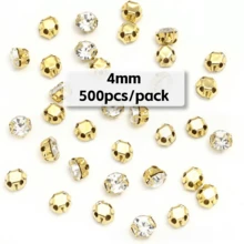 100顆 4mm/6mm/8mm 圓形亮面多色手工玻璃縫製水晶水鑽裝飾珠 DIY 配件，適用於裝飾衣服、洋裝、包包、鞋子、胸針、耳環與手工藝品 - 彩色 - 查看 33