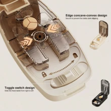 Stainless Steel Pill Cutter, Rectangular Pill Slicer, Can Cut Into Multiple Sizes And Specifications, Meets Daily Medication Needs, Suitable For Carrying And Travel Use - View 4