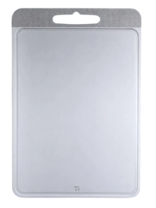 1pc Pure Titanium Carbon Fiber Texture Cutting Board, Medical Grade Material, Juice Groove, Double-Sided Use, Easy To Clean, Heavy Duty Thickened, Dishwasher , Durable, Rust-Resistant, Easy Maintenance, Suitable For Kitchen - Silver - View 9