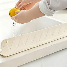 1pc Multi-Functional Nordic Style Silicone Water Guard - Kitchen Sink Splash Guard, Suction Cup Sink Splash Guard Strip - Waterproof & Splash-Proof | Strong Adhesion | Premium Material, Kitchen Accessories, Kitchen Supplies, Kitchen Decor - View 5