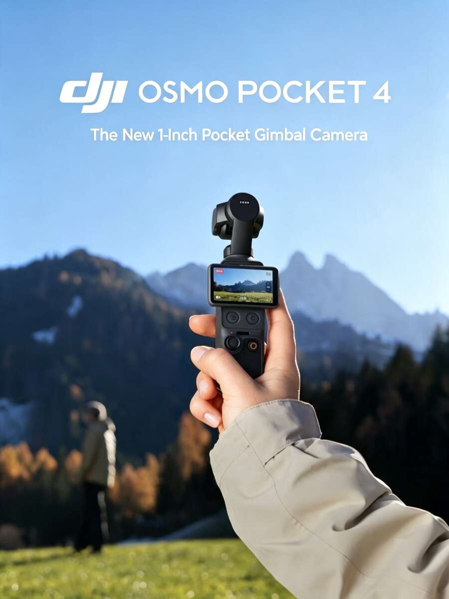 dji Osmo Pocket 4 Pro Dual-Camera Pocket Gimbal Camera, Portable Vlog Camera, Handheld Digital Gimbal Camera For Travel, Compact Beauty Video Camera (Brand New, Activated Only) - View 1
