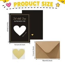8 Juegos de Cupones Personalizables con Pegatinas Raspables y Sobres, Tarjetas Raspables DIY, Tiempo de Regalo, Cupones para Rellenar, Tarjetas de Tiempo de Regalo Raspables - Ver 3