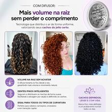 Difusor Cachos Universal Color Trissé Acessórios Para Secador Taiff Vários Modelos Cabelos Cacheados - Preto - Visão 6
