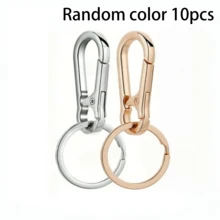 10pcs Alloy Keychains, Key Rings, Key Fobs, Key Holders, Clips, Storage Boxes, Suitable For Home Keys, Car Keys, Key Finders, Unisex, Car Accessories, Bag Charms, Campus Cute Gothic Y2K Style Products - Multicolor - View 9