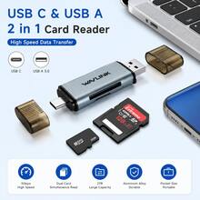 2-In-1 USB-C & USB 3.0 SD Card Reader, Dual Slot For SD/TF, UHS-I 104MB/S, Plug & Play For Laptops, Tablets, Phones - View 1
