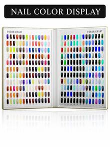 308/216/160/120 Buku Pajangan Seni Kuku Profesional Tekstur Marmer, Papan Pajangan Bagan Warna Kutek DIY, Termasuk Alat Kuku Palsu dan Stiker Bernomor, Tekstur Premium - MultiWarna - View 3