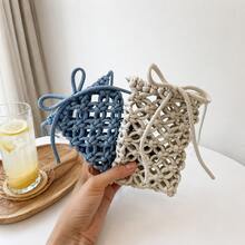 DIY Phone Bag Kit, Woven Phone Storage Pouch Handmade Set With Instructions, Home Craft & Gift Making, Suitable For Women And Teenagers, Macrame Bag Set, Beginner Handmade Crossbody Phone Storage Pouch Making Kit - Multicolor - View 6