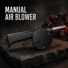Hand‑Crank BBQ Blower, Portable Hand‑Operated Fan Air Blower, Manual Fire Starter Tool For Outdoor Camping, Barbecue, Fire Pit - Multi-color - View 3
