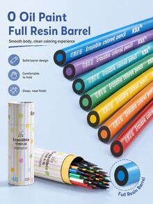 12/24/36/48 Colors Erasable Colored Pencil Set, Thick Soft Core Washable Colored Pencils, Break-Resistant Art Supplies, Suitable For Children And Students - Multicolor - View 5