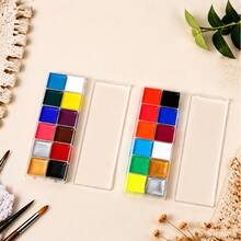 Professional Multi-Color Oil-Based Watercolor Paints, 12 Colors - Vibrant, Long-Lasting, Easy To Apply, Suitable For Holidays And Various Activities. - Single Piece - View 3