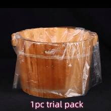 100pcs Disposable Sterile Transparent Plastic Foot Bath Liners, Wooden Foot Bath Basin Liners, Suitable For Hygienic Manicure And Home SPA (No Electricity Required), Soft Foot Care Pads - A - View 13