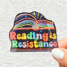 Black Background Colorful Book, Full Of Power, Suitable For Bookworms And Word Lovers Vinyl Sticker - Durable Smooth Surface, Self-Adhesive Bumper Sticker, Suitable For Cars, Windows, Laptops, Trucks, Water Bottles - Multi-Purpose Durable Design, Car Sticker - Vinyl - View 13