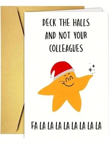 1Pc Funny And Cute Star Christmas Card - Perfect Holiday Gift For Son And Daughter - View 9