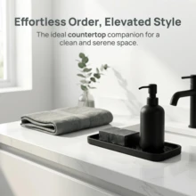 1PC Sink Protector, Sink Splash Guard, Silicone Waterproof Mat, Washbasin, Simple Silicone Soap Holder, Bathroom Faucet Drainer, Storage Cover, Kitchen Accessories Sink Basin - Multi-Functional Storage And Drying Mat, Heat Insulation Mat, Sink Organizer For Cleaning Tools, Including Soap Dispenser, Brush And Sponge - Multicolor - View 8