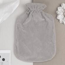1pc Christmas Hot Water Bottle, Holiday Snowflake Striped Plush Cover Warm Water Bag, Thickened Explosion-Proof Leak-Proof Fillable Heating Bag, Portable Hand & Belly Warmer For Home Use In Autumn/Winter - Christmas Hot Water Bottle - View 6