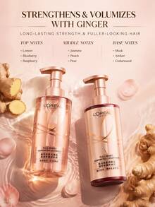 L’Oreal Paris Set Perawatan Rambut Jahe L'OREAL 440ml + 440ml Sampo Penguat dan Penambah Volume + Kondisioner Bergizi - Sampo + Kondisioner - View 6