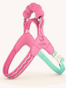 1pc Adjustable Pet Saddle-Style Harness, Soft Sponge Handle Design, Reflective Wavy Stripe Dog Chest Strap, Lightweight Comfortable Small Dog Puppy Walking Harness, Outdoor Pet Supplies, Cat Dog Accessories Dog Leash Harness, Small Dog Harness, Puppy Travel Essential, Car Pet Supplies, Cat Dog Goodies, Dog Leash, Cute Pet Outdoor Walking Gear - Multicolor - View 18