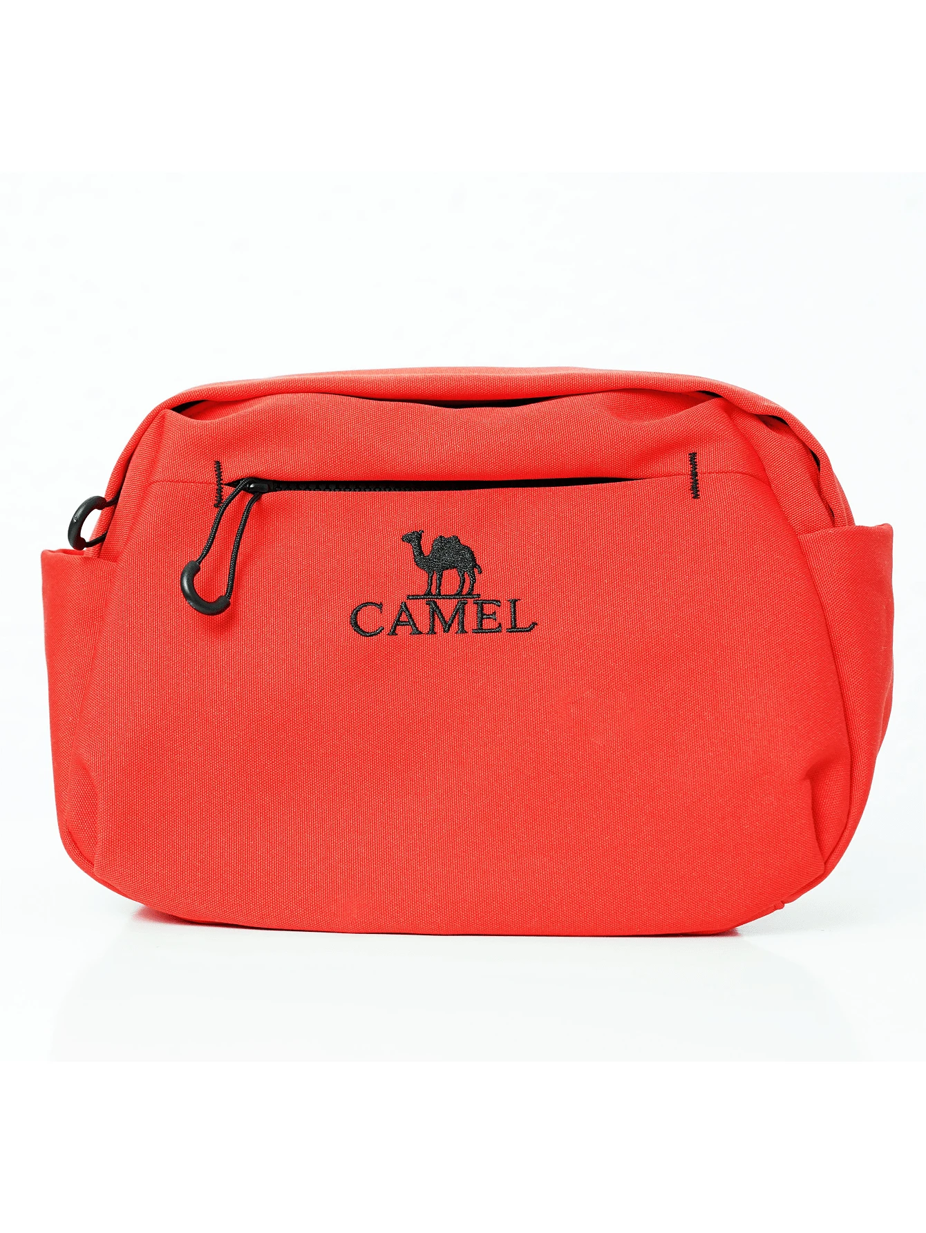 CAMEL CROWN 男女通用斜挎包,小型肩背包,適合戶外運動、健身、騎行、休閒胸包 - 紅色 - 查看 1