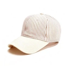 1pc Striped Fresh Design Embroidered Name Baseball Cap, Customizable With Your Name, Fashionable Suitable As Her Birthday Gift, Graduation Gift, Back To School Gift - Multicolor - View 9
