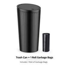 1 Car Trash Can With 15 Trash Bags, Round Trash Can With Lid, Waterproof Storage Bin For Car, Car Center Console Cup-Shaped Trash Can - Car Trash Can - View 14
