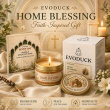 EVODUCK 1件聖家宗教禮品盒蠟燭，家居祝福虔誠錫罐蠟燭，附7日禱告經文反思手冊，信仰平安款待裝飾，適用於祭壇、玄關、邊桌、玄關桌，適合送給父母與家人的喬遷禮物 - 宗教蠟燭 - 查看 2